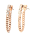 orecchino con catena e strass