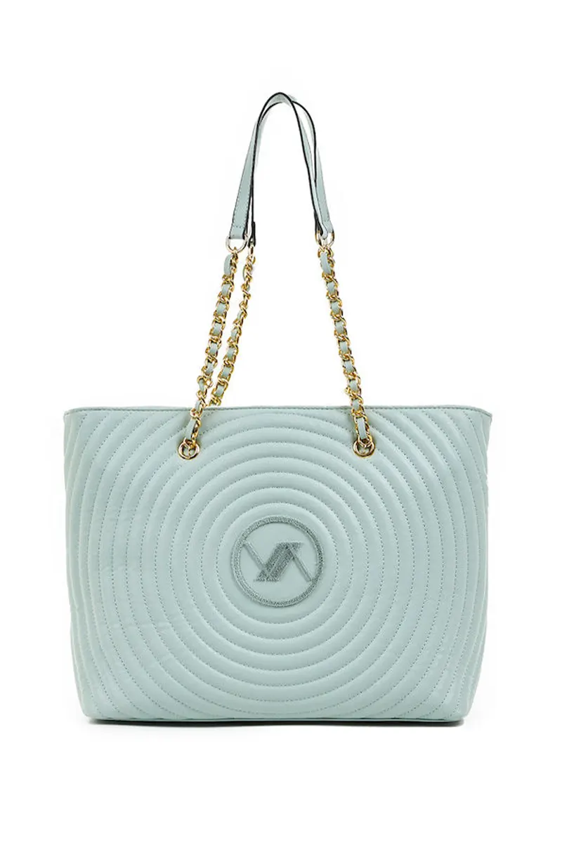 Shopping Valentina 3 Verde Fashion BORSA A SPALLA LIGHT BLUE 16 0006806 You Store Official borse italia