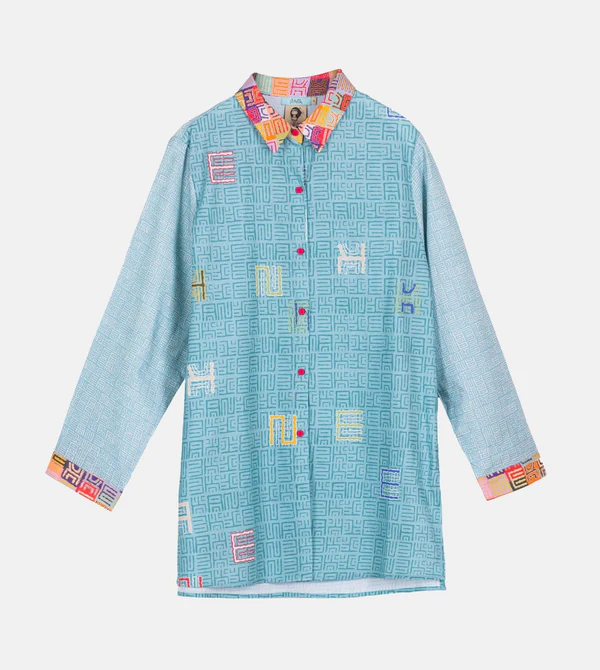 Camicia Blu Anekke
