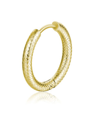 Orecchino Singolo Scattino Zigrinato Oro