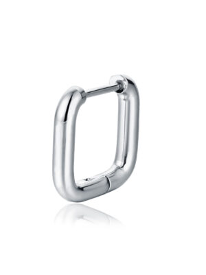 Orecchino Singolo Scattino Quadrato Acciaio