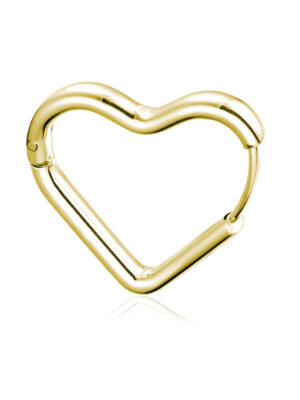 Orecchino Singolo Scattino Cuore Grande Oro
