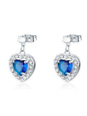 Orecchini Cuore Blu