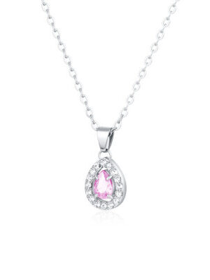 Collana Goccia Rosa