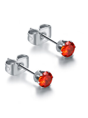 Orecchini Punto Luce Rosso