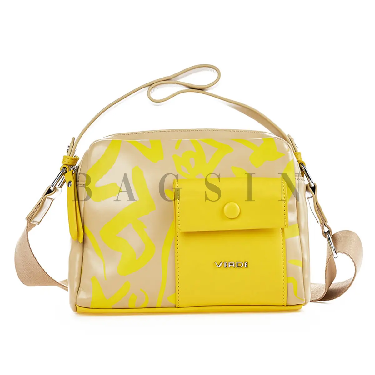 Borsa Gialla 1 Bagsin.gr tsanta omoy chiasti dermatini dichori verde 16 7367 mpez kitrini