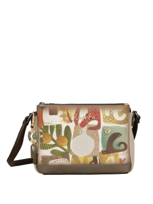 Borsa a tracolla con stampa Amphora