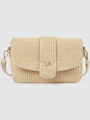 Borsa a Tracolla Verde Fashion in Paglia Intrecciata