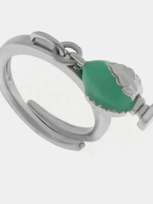 Anello con Pumo Pugliese Verde Acqua