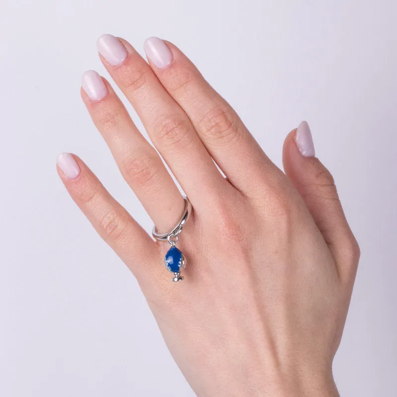 Anello con Pumo Pugliese Blu 3 3550442 b