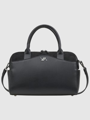 Borsa bauletto dettaglio camoscio VerdeFashion