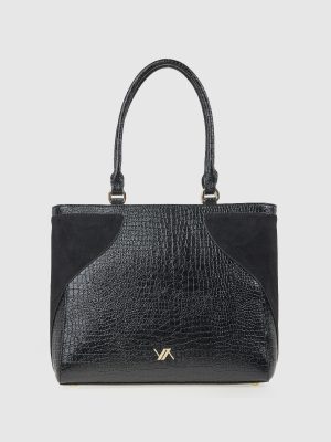 Borsa a spalla in ecopelle dettaglio camoscio Verde Fashion