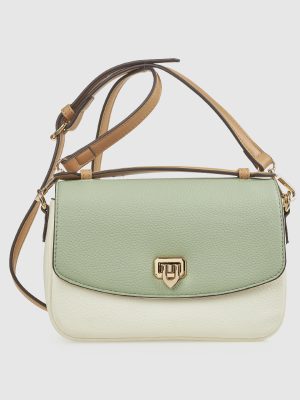 Borsa a Tracolla Bicolore VerdeFashion