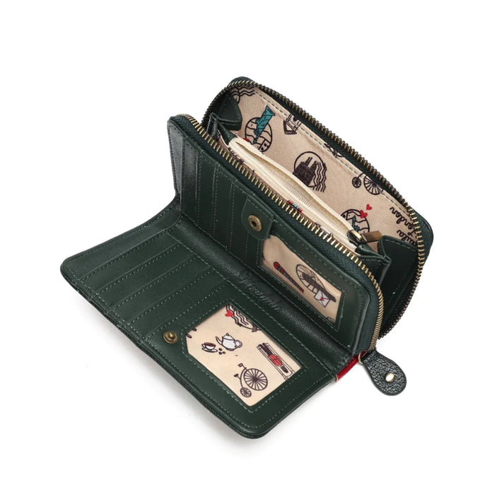 Vendula London - The Farmhouse Pantry Portafoglio medio con zip 4 F58283641 Verde3