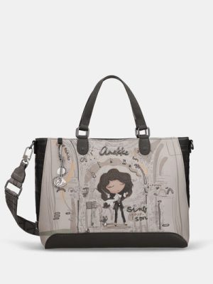 Borsa quadrata con manico corto e tracolla Orchestra Anekke
