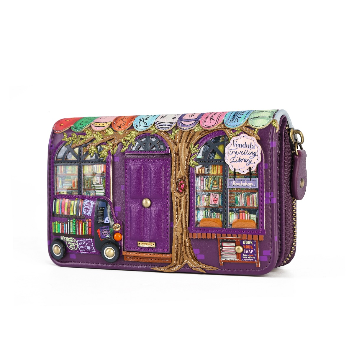 The Vendula Travelling Library Bookshop - Portafoglio medio con zip 4 img 0165